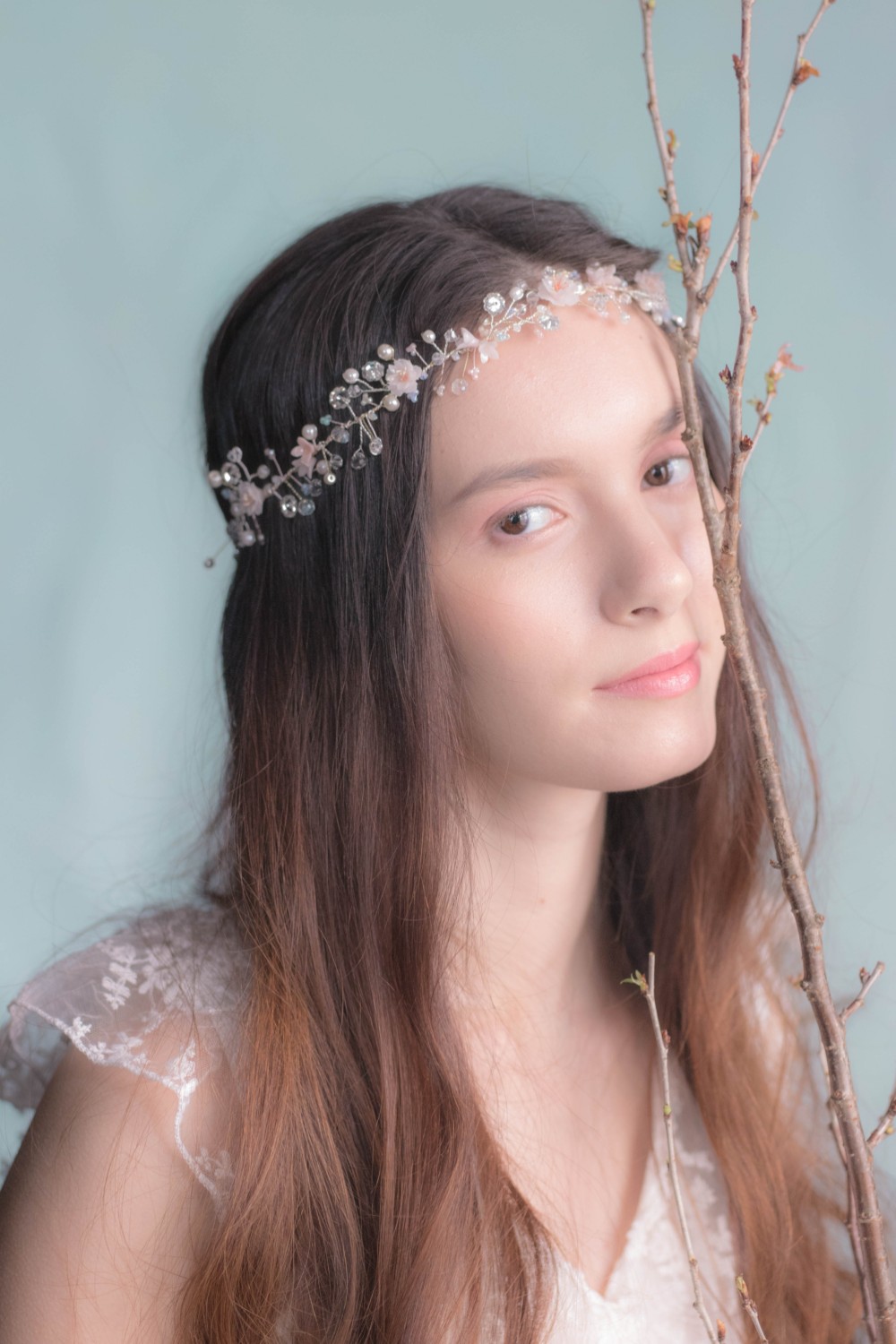 桜の花BLOSSOM桜のヘッドバンド - パミカリー手作りジュエリー