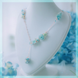 Zinnia 百日草花束珍珠公主項鍊 - Pamycarie手工製作飾品 第1張的照片