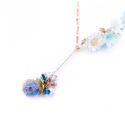 Zinnia 百日草花束珍珠公主項鍊 - Pamycarie手工製作飾品 第4張的照片
