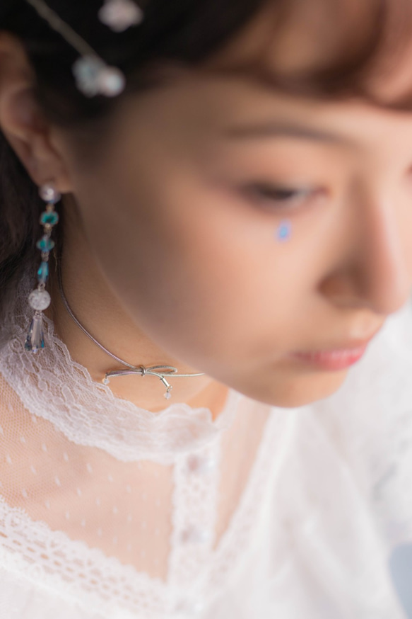 Sunshower：レートボウネックレス -  Pamycarie Handmade Jewelry 2枚目の画像