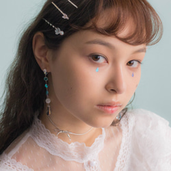 Sunshower：Lakeside Flowerヘアクリップ5点セット -  Pamycarie Handmade Jewel 2枚目の画像