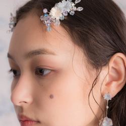 Sunshower：雨の中の花のヘアクリップ -  Pamycarie Handmade Jewelry 3枚目の画像