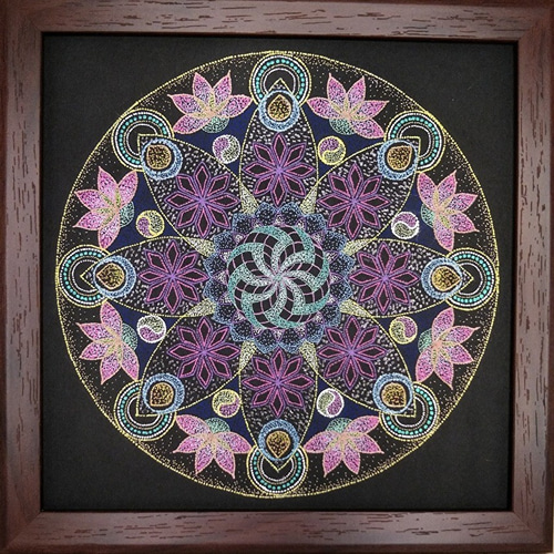 美品】 曼陀羅 マンダラ 絵画 絵 曼荼羅