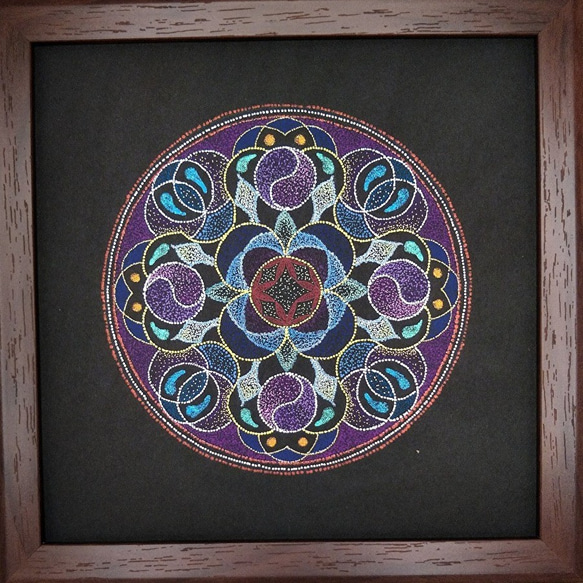曼荼羅絵画 秋色の曼荼羅】 絵画 kitatik 通販 18280577｜Creema(クリーマ)