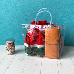 ◓スイカ柄◒インバッグやお弁当袋に･巾着袋(赤) 4枚目の画像
