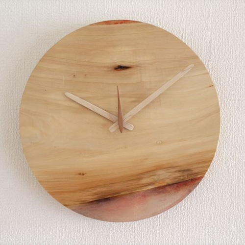 在庫処分 値引きセール】 直径30cm-30 木とレジンの掛け時計 River