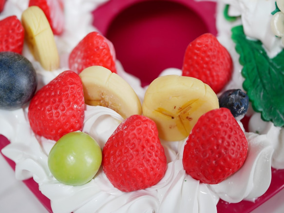 【送料無料】フルーツ♥デコハーフティッシュケース～食べたくなるくらい美味しそうなケース～ 5枚目の画像