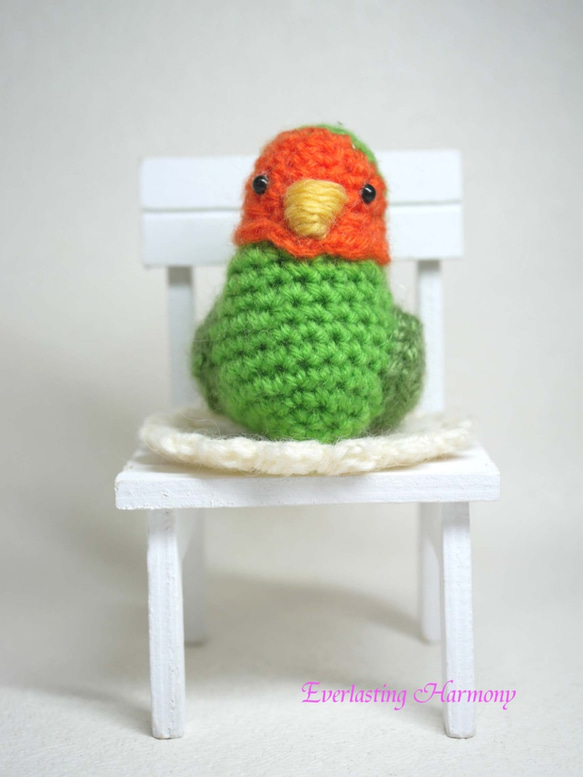 送料込み】コザクラインコ（小）のあみぐるみ あみぐるみ Jewel Rabbit