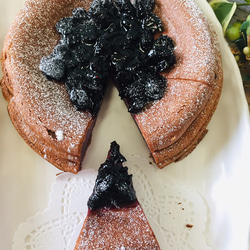 野生種ブルーベリーチーズケーキ 2枚目の画像