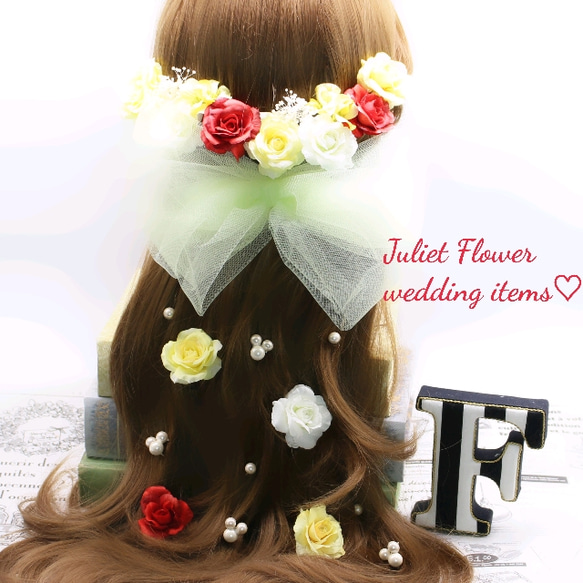 【オーダー受付】オリジナルプリンセス髪飾り・結婚式・ウェディング・成人式・和装髪飾り 4枚目の画像