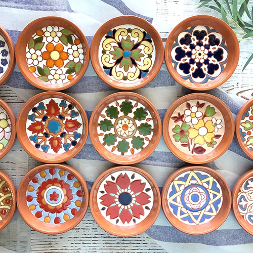 テラコッタの豆皿（10）アクセサリートレーにも♪ 薬味皿・豆皿