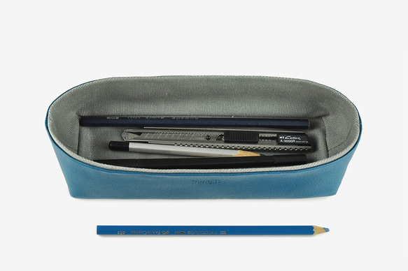 桌面收納組4入 - 儲物盒 筆筒 托盤 杯墊 - 藍色 第2張的照片