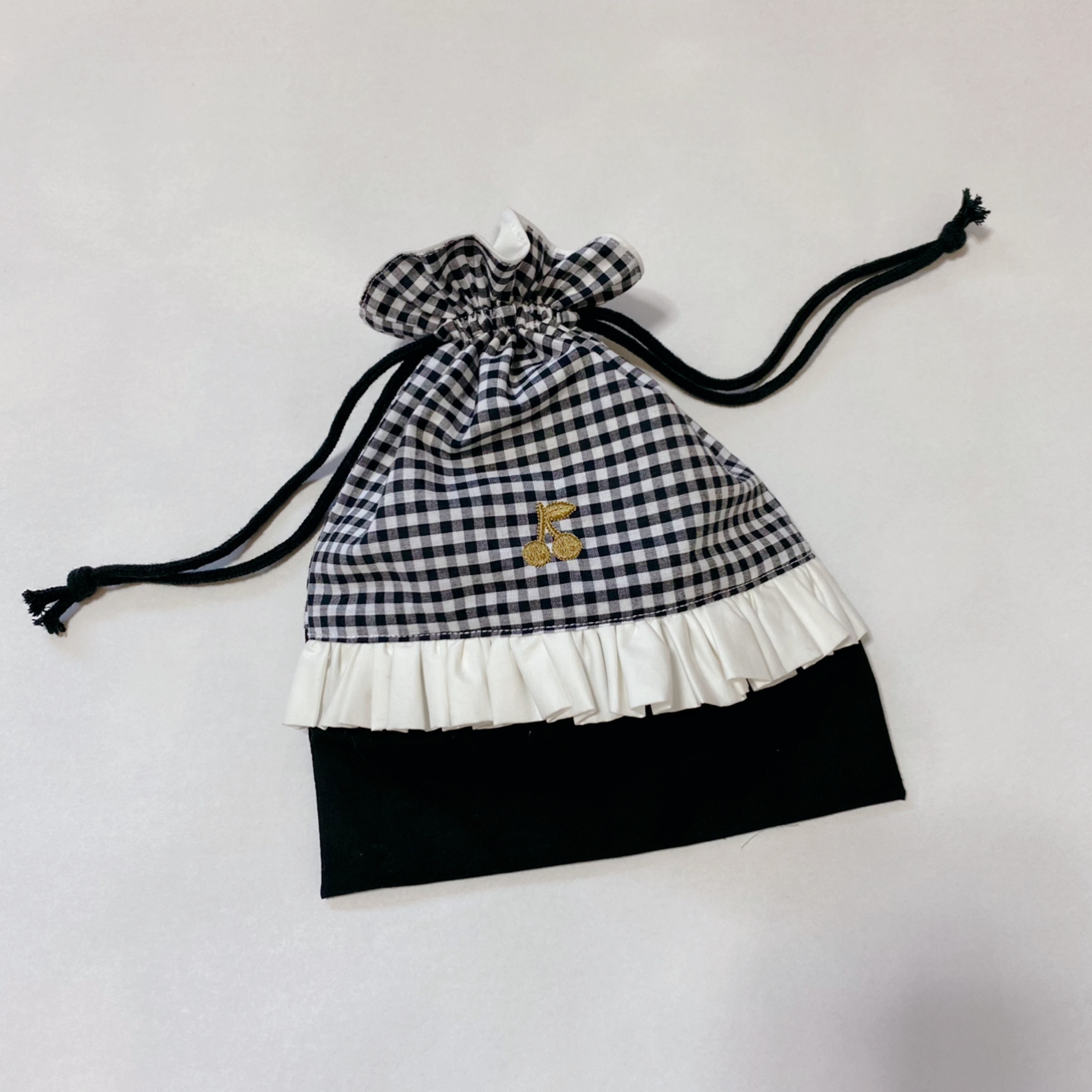 フリルマット さくらんぼ ギンガムチェック｜ギンガムチェック