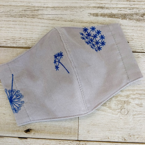 【新作】コットンコーデュロイたんぽぽ刺繍 2枚目の画像