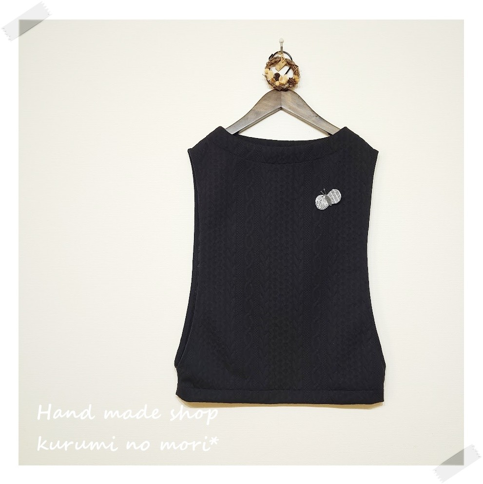 サイズ追加しました☆キルトニットベスト　M・L・LL