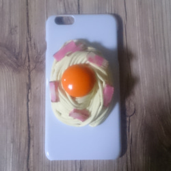 カルボナーラのデコ スマホケース iphone6plus 2枚目の画像