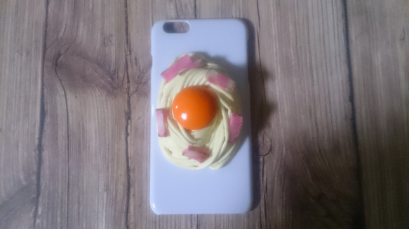 カルボナーラのデコ スマホケース iphone6plus 2枚目の画像
