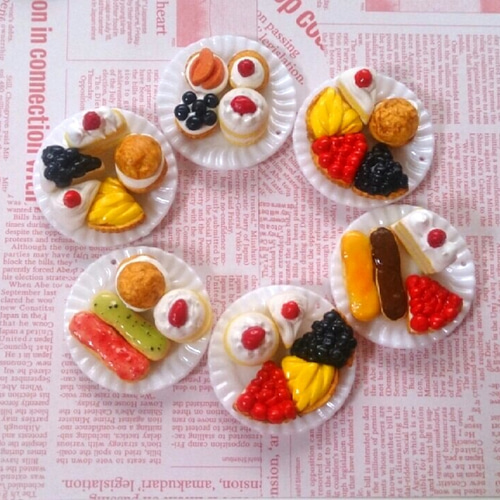 湖のほとりのケーキやさん ミニチュアケーキセット その他置物 la