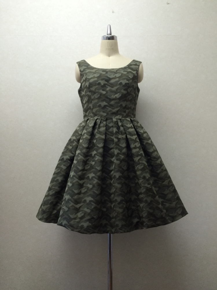 カモフラージュ柄バルーンワンピース＊