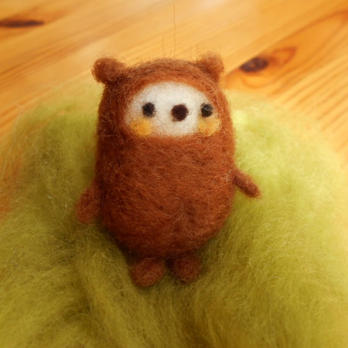 もふもふくまさん羊毛フェルト