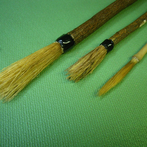 送料無料】蔓筆 大小2本 竹筆 小1本 ハンドメイド 書道 カワセミ工房 