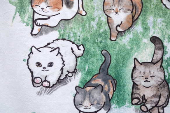 図タオル太った猫猫のペンティアム20枚の絵画 6枚目の画像