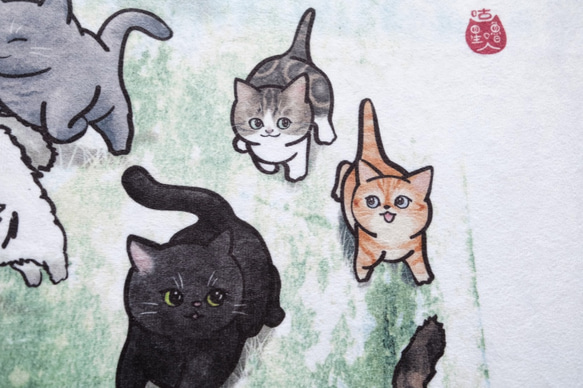 図タオル太った猫猫のペンティアム20枚の絵画 7枚目の画像