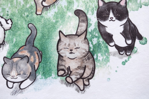 図タオル太った猫猫のペンティアム20枚の絵画 8枚目の画像