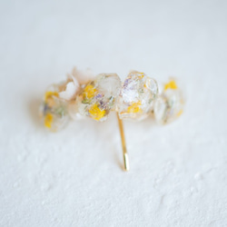 花氷（はなごおり）ミモザのポニーフック 1枚目の画像