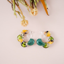 樹、草、花、果系列 花箍 橄欖綠耳環 耳環 第3張的照片