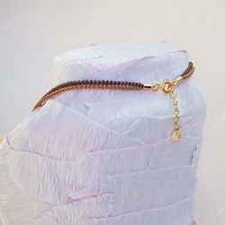 絹組紐ショートネックレス（mocha) 4枚目の画像