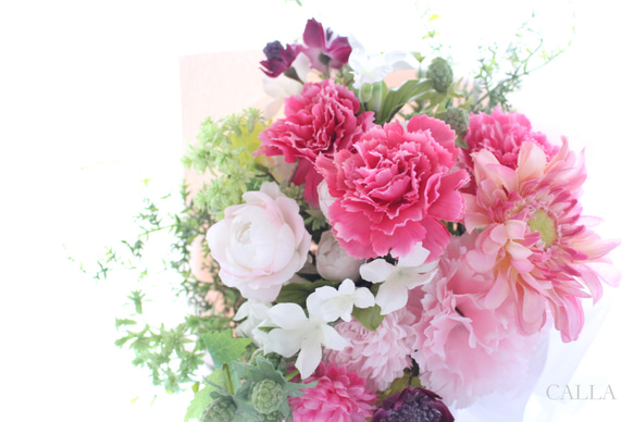 ギフトにも♪Pink Carnation Bouquet 3枚目の画像
