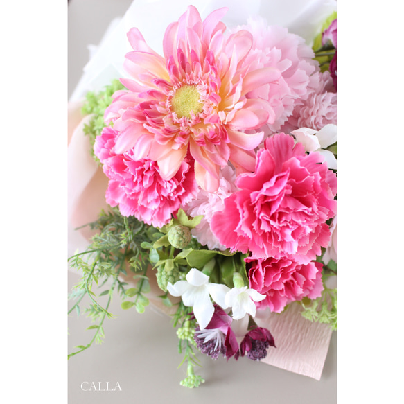 ギフトにも♪Pink Carnation Bouquet 4枚目の画像