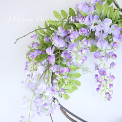 特大サイズ＊Weeping Wisteria Wreath〜藤紫〜 1枚目の画像