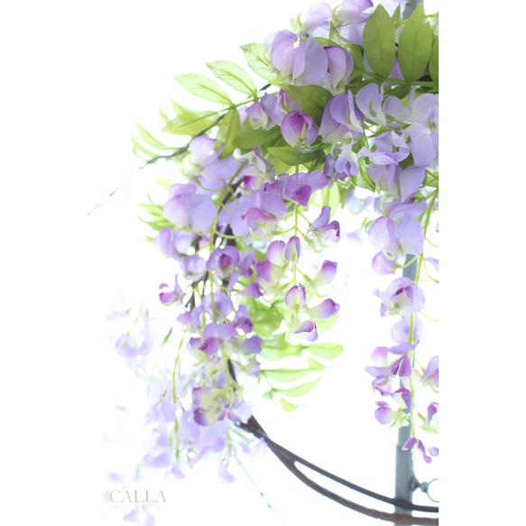 特大サイズ＊Weeping Wisteria Wreath〜藤紫〜 6枚目の画像