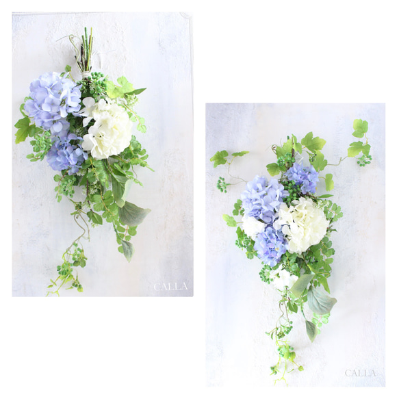 Natural Hydrangea Swag〜lilac blue〜Lsize 1枚目の画像