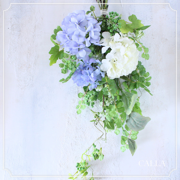 Natural Hydrangea Swag〜lilac blue〜Lsize 2枚目の画像