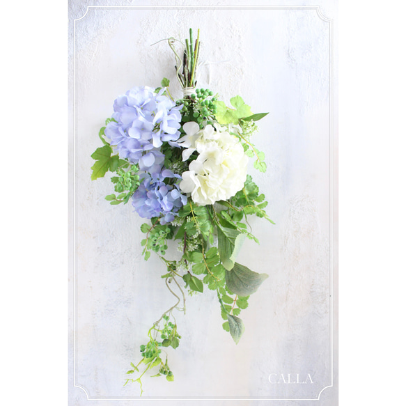 Natural Hydrangea Swag〜lilac blue〜Lsize 3枚目の画像