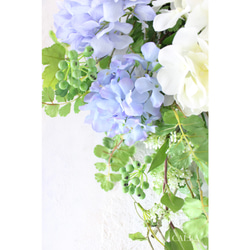 Natural Hydrangea Swag〜lilac blue〜Lsize 4枚目の画像