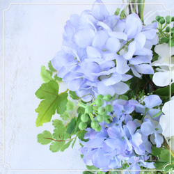 Natural Hydrangea Swag〜lilac blue〜Lsize 5枚目の画像