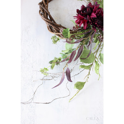 Dahlia×Twig Autumn Wreath〜Lsize 3枚目の画像