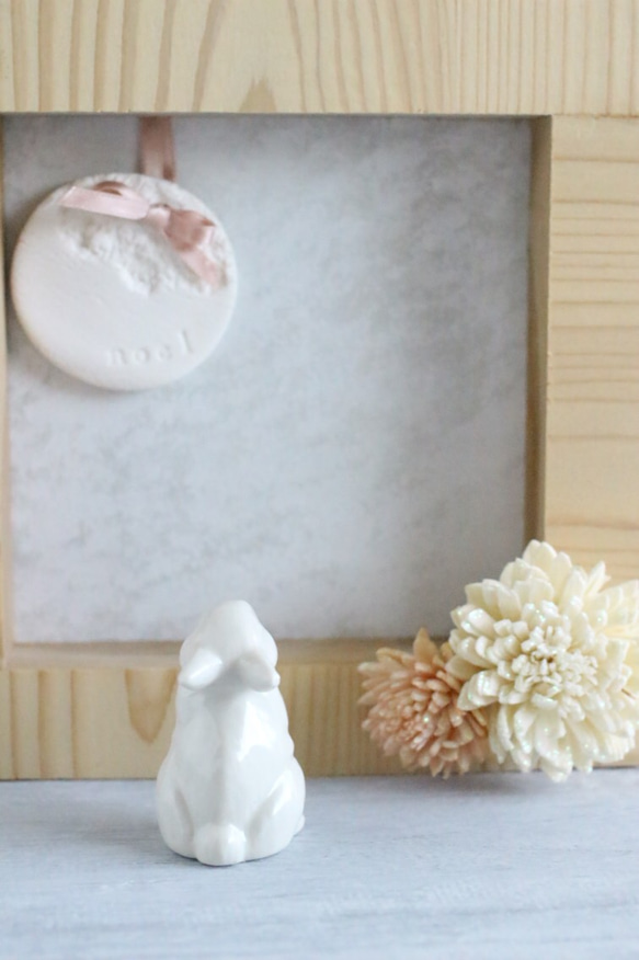 お月見うさぎフレーム〜Natural frame & White rabbit & Solar flower〜 2枚目の画像