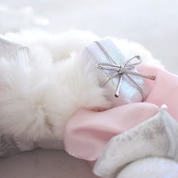 一冬楽しめる♪Fluffy wreath〜pink & white〜25㎝ 4枚目の画像