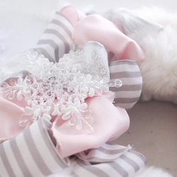 一冬楽しめる♪Fluffy wreath〜pink & white〜25㎝ 5枚目の画像