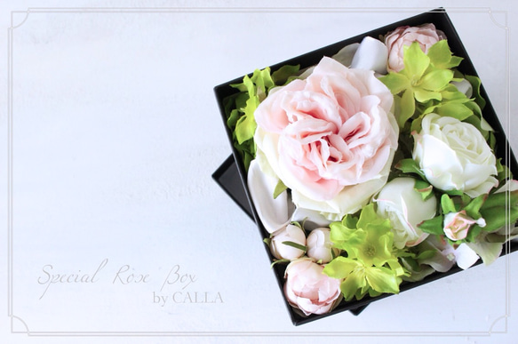 溢れるSpecial Rose box arrangement 3枚目の画像