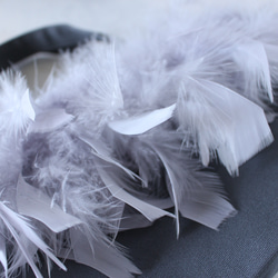 Grege feather bag＊charcoalgray×gray＊ 5枚目の画像