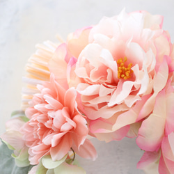 《Creema限定・1点物》優しいパステルカラーのお正月飾り　fuwari＊pink 〆縄リース 3枚目の画像