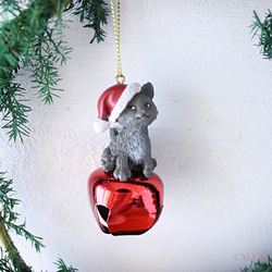 Christmas kitten wreath☆☆☆crescent☆☆☆リースbox入り 4枚目の画像