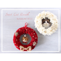 レオンくんのママ様専用ページ 世界でたった１つ♡Sweet Cat Wreath 2枚目の画像