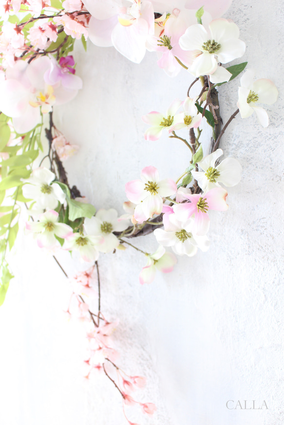 kanae1122様専用ページ＊桜と花水木のリース＊ 3枚目の画像